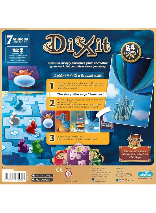 Dixit Board Game - The Award-Winning Game of Imagination and Creativity! Fun Family Storytelling Game for Kids & Adults, Ages 8+, 3-6 Players, 30 Minute Playtime, Made by Libellud