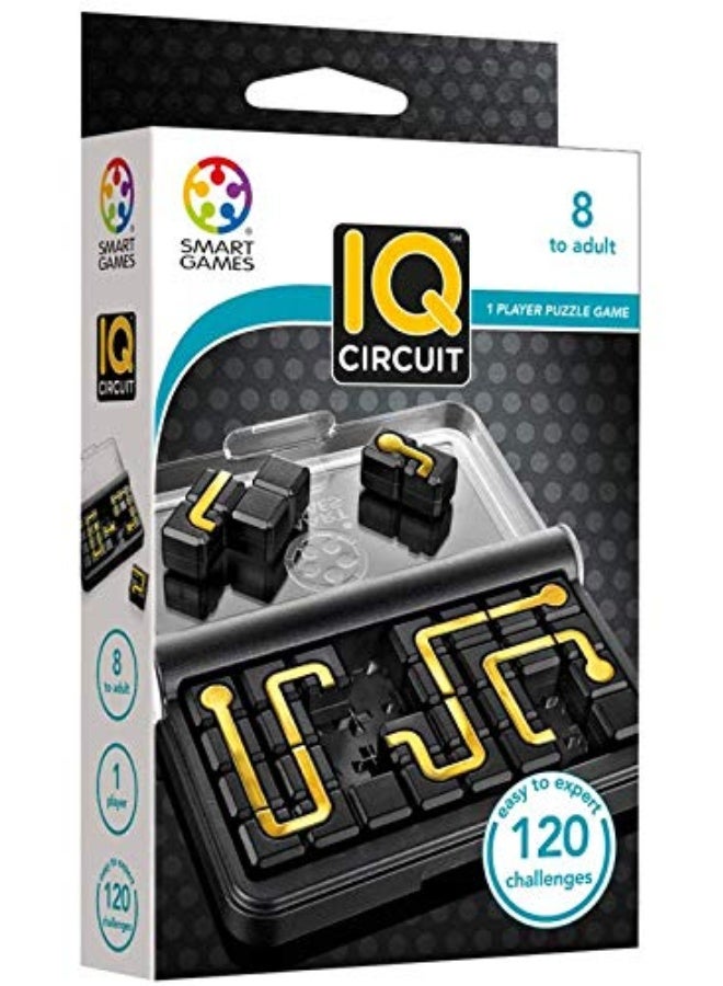 SmartGames IQ Circuit Portable Travel Game with 120 Challenges for Ages 8-Adult