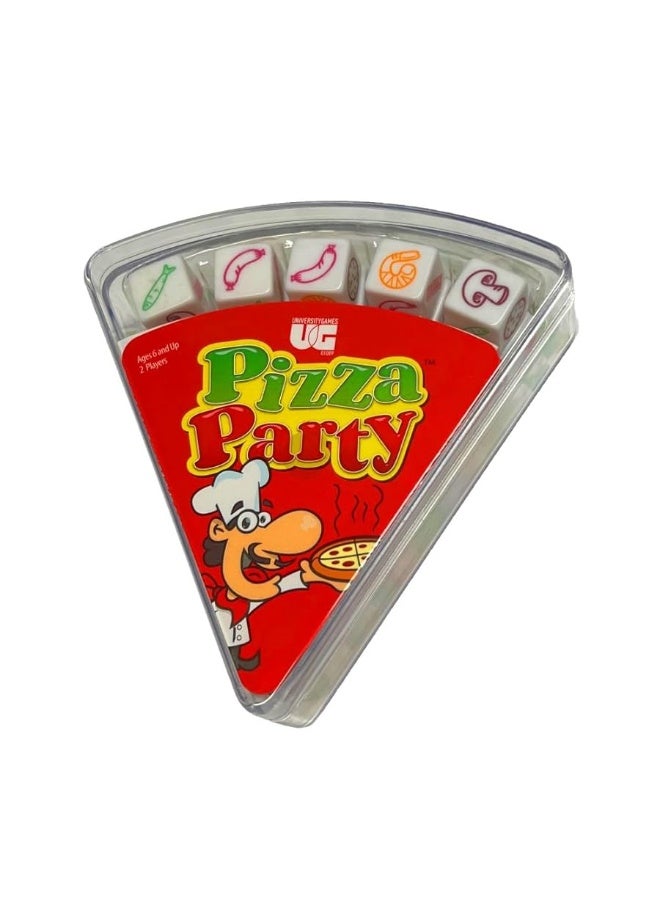 University Games, Pizza Party Dice Game, Dice Game for Kids and Families, Ages 6+