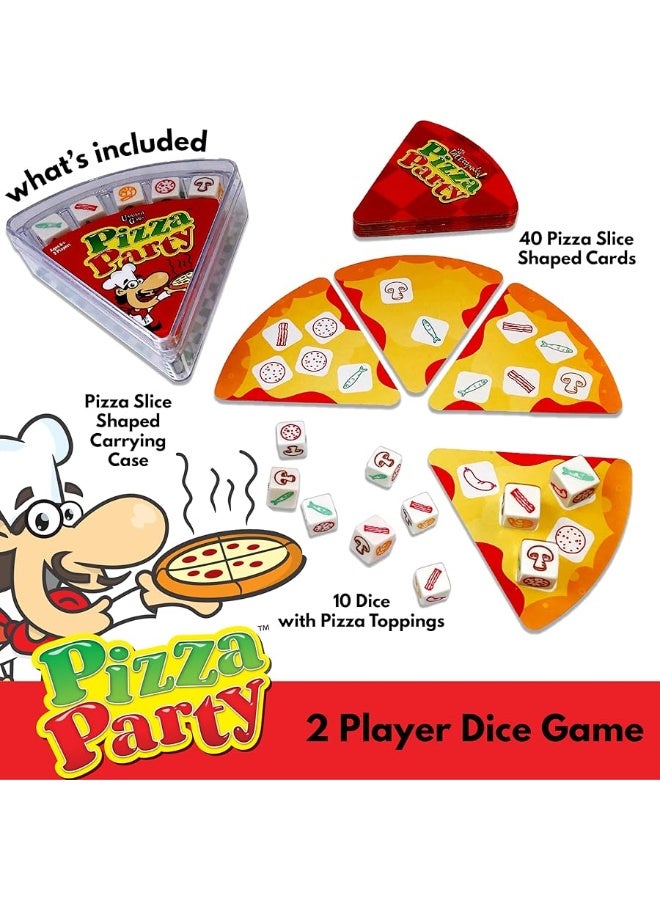 University Games, Pizza Party Dice Game, Dice Game for Kids and Families, Ages 6+