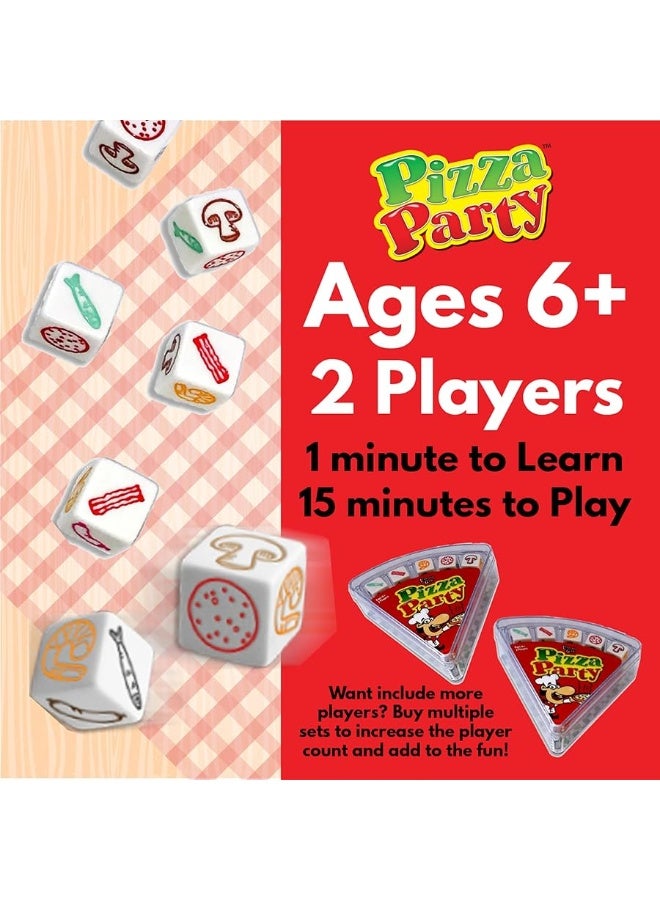 University Games, Pizza Party Dice Game, Dice Game for Kids and Families, Ages 6+