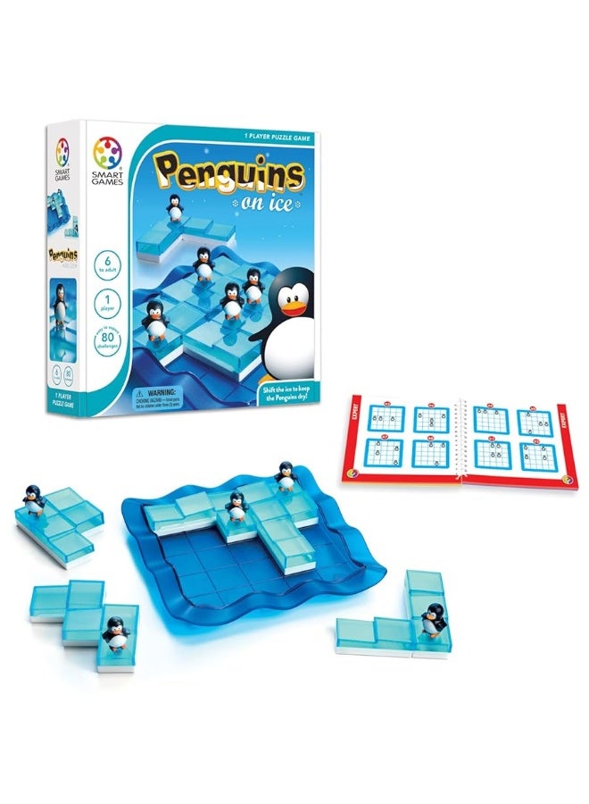 SmartGames Penguins on Ice - A Sliding Cognitive Skill-Building Puzzle Game for Ages 6 - Adult