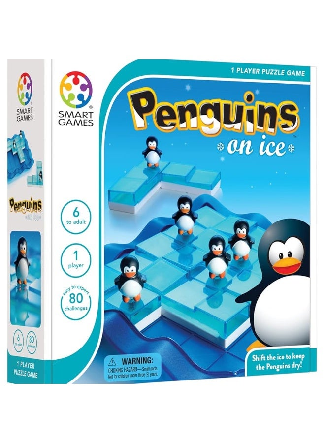 SmartGames Penguins on Ice - A Sliding Cognitive Skill-Building Puzzle Game for Ages 6 - Adult