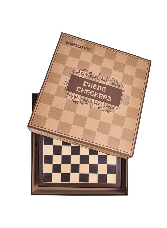 Wooden Chess Checkers Game Set 15.5