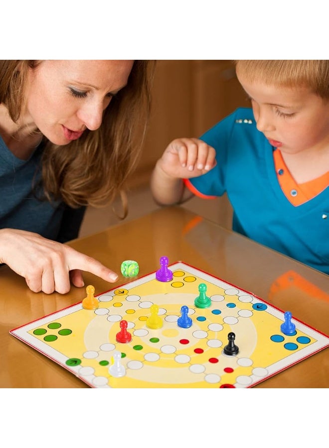 78 Pieces Multicolor Board Game Pieces Include 72 Pieces Multicolor Plastic Pawn Chess Pieces 6 Pieces Plastic 6Sided Game Dice Chess Game Pieces Game Dice Set for Board Game Components Table Marking
