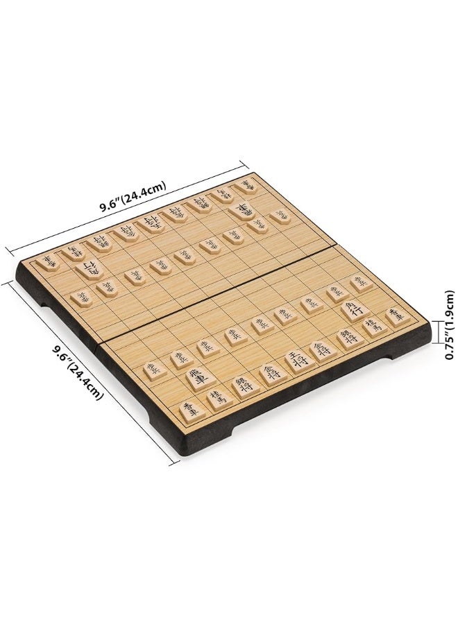 Yellow Mountain Imports Shogi Japanese Chess Magnetic Travel Game Set - 9.6-Inch