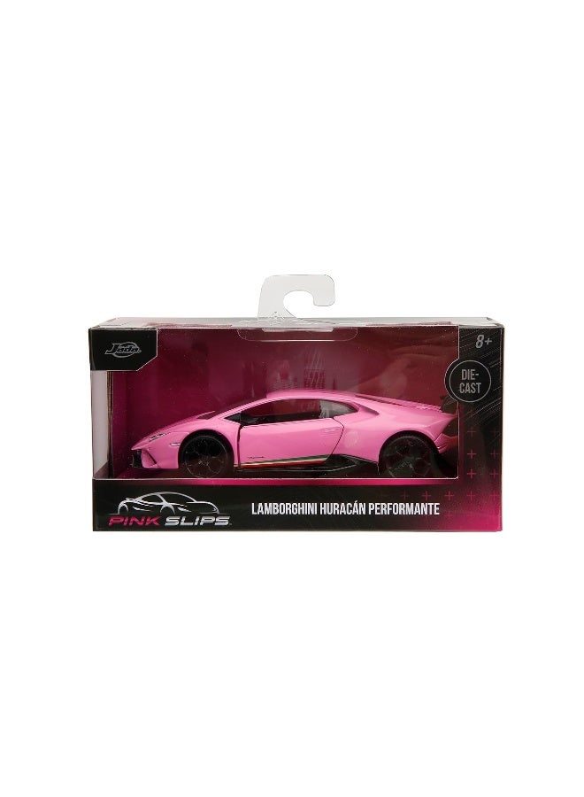 Pink Slips 1:32 W1 Lamborghini HuracÃ¡n Performante Die-Cast Car, Toys for Kids and Adults(Glossy Pink)