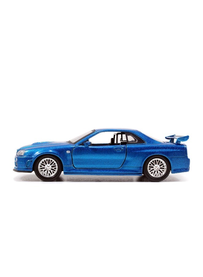 Nissan Fast & Furious Brian's 2002 Skyline GT-R R34 Blue 1:32 Die - cast Vehicle