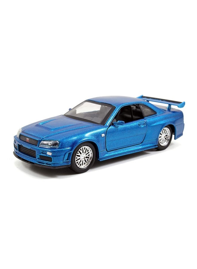 Nissan Fast & Furious Brian's 2002 Skyline GT-R R34 Blue 1:32 Die - cast Vehicle