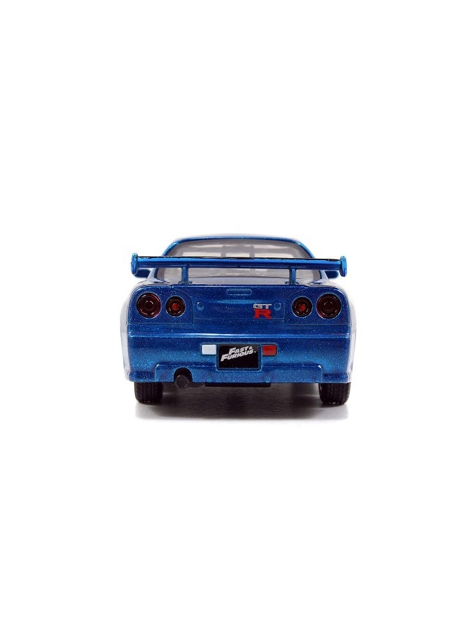 Nissan Fast & Furious Brian's 2002 Skyline GT-R R34 Blue 1:32 Die - cast Vehicle