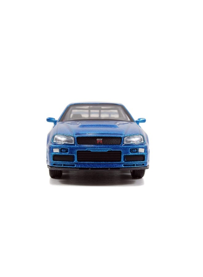 Nissan Fast & Furious Brian's 2002 Skyline GT-R R34 Blue 1:32 Die - cast Vehicle