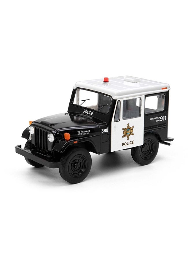 KiNSMART 1971 Jeep DJ-5B Police Edition 1:26 Scale 5 Inch Die Cast Metal Model Toy