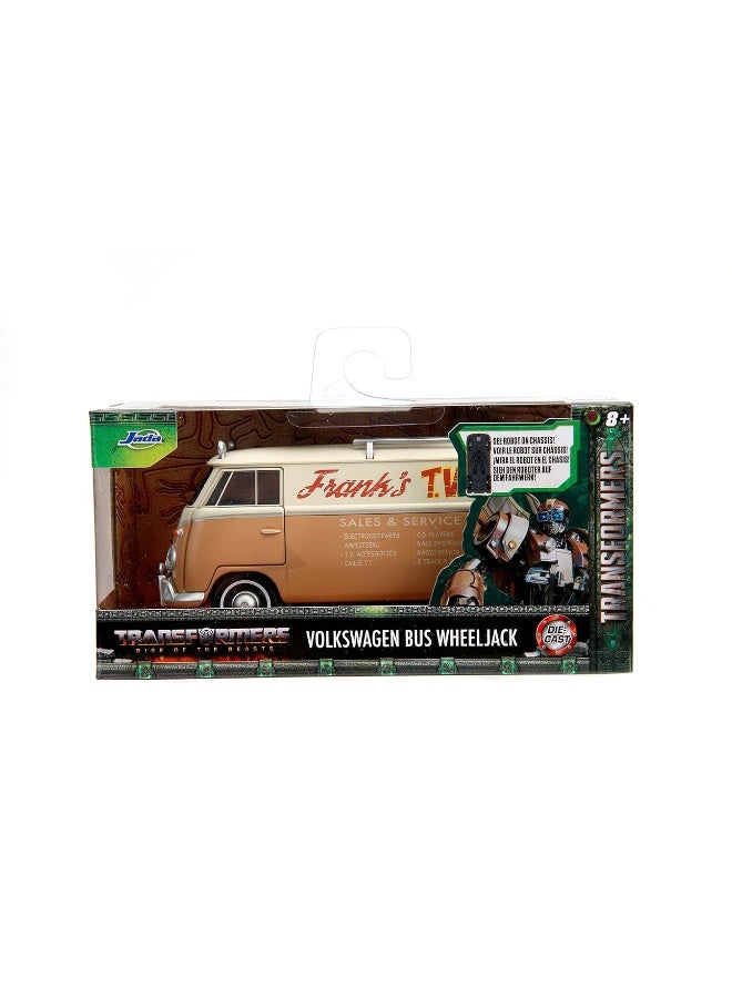 Transformers Rise of The Beast 1:32 Volkswagen Bus Wheeljack w/Robot On Chassis Die-Cast Car, Toys for Kids and Adults