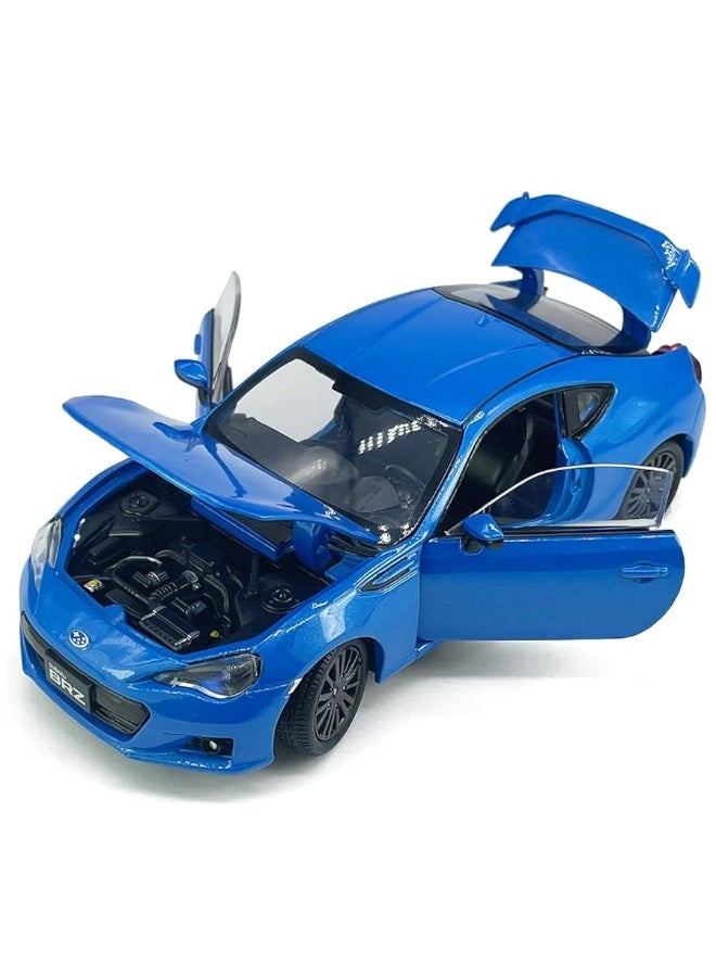 1/32 Scale 2017 BRZ Model Car Diecast Toy Cars Metal Children's Die-cast Vehicles, Doors Open, with Light, Toys for Boys Kids Birthday Gifts Men Collection Desktop Display, Blue