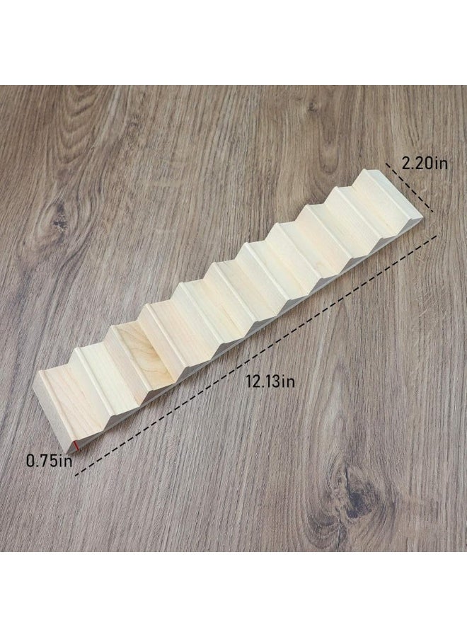 AUEAR, Miniature Stairs Wood Stair 1:12 Wooden Stringer Steps Model DIY Staircase Accessories Decor for Furniture Micro Landscape Decorations No-Handrail Model Role