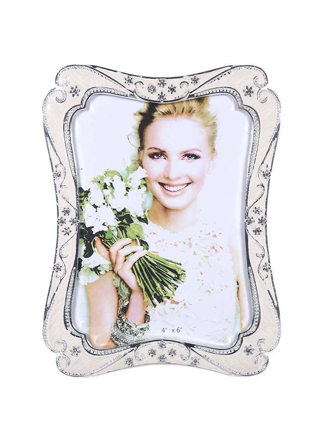 Vintage Tabletop Picture Frame White 4x6kg