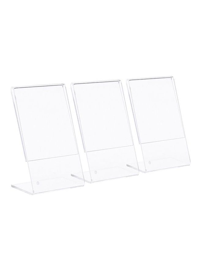 3-Pack L-Shape Acrylic Photo Frame Mini Stand For Fujifilm Instax 8/8+/70/7s/90/25/26/50s/9/SP-1/SP-2 Film, 3 Inch Clear 9x5.4x3.3cm