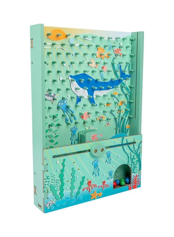 Kids Wood Catching Bead Game Machine 29x6x42cm