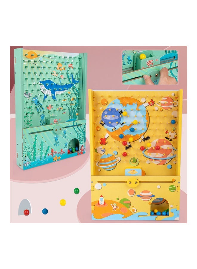 Kids Wood Catching Bead Game Machine 29x6x42cm