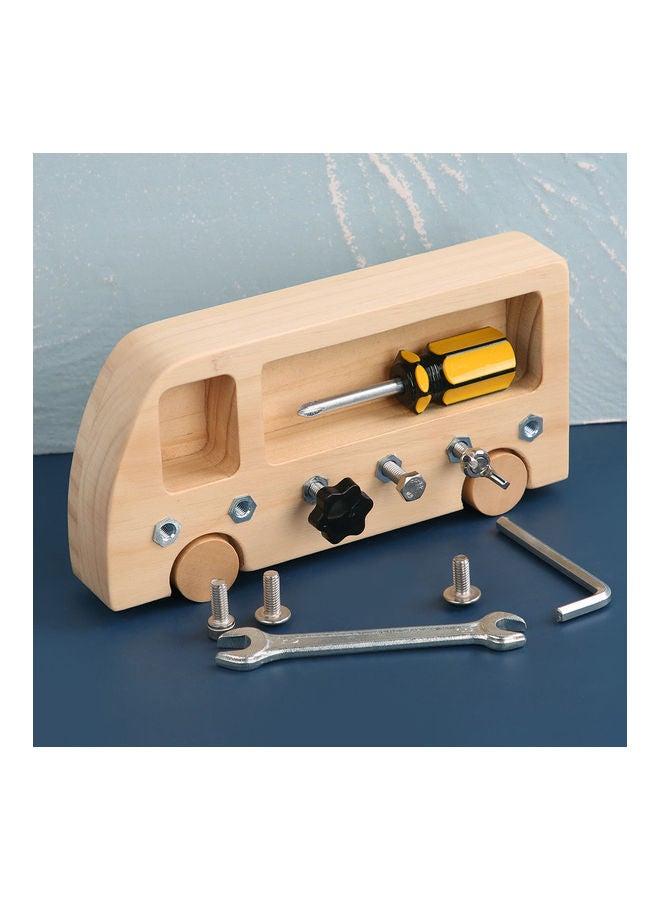 Montessori Screw Driver Board for Toy Car-Burlywood 20.00 x 4.00 10.20cm