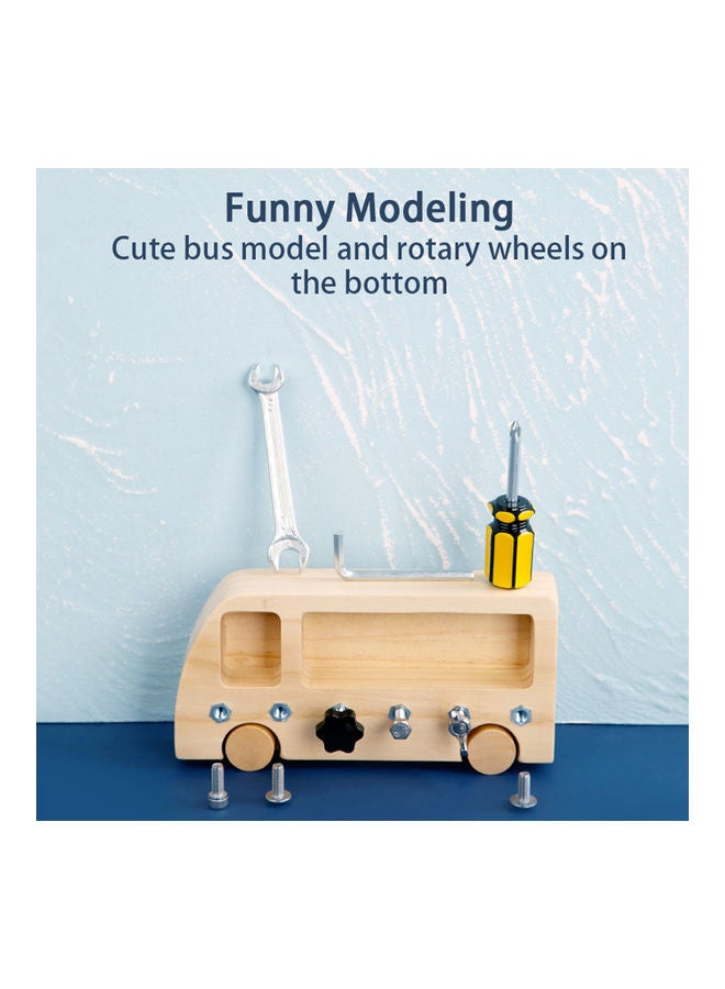 Montessori Screw Driver Board for Toy Car-Burlywood 20.00 x 4.00 10.20cm