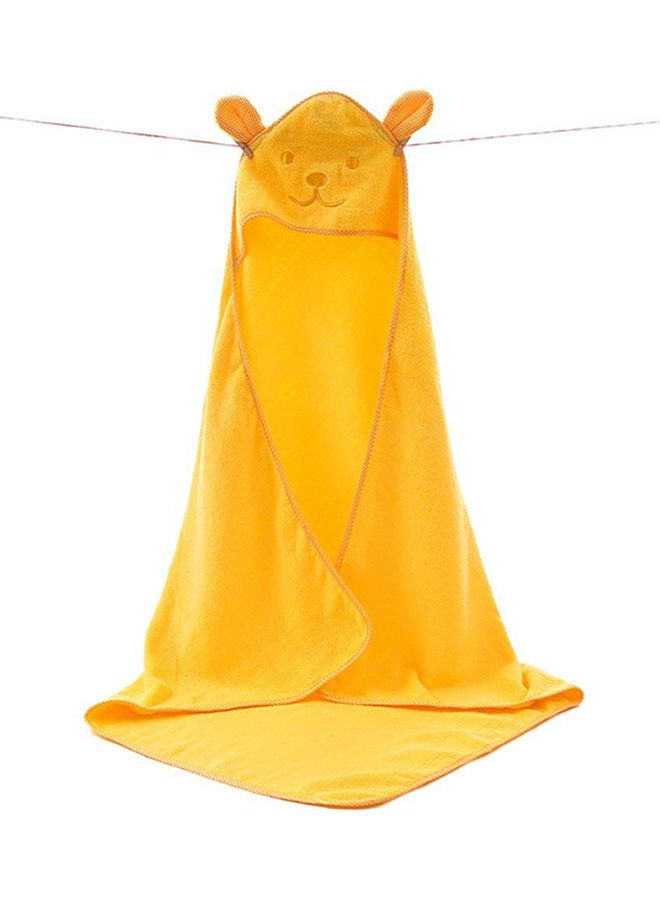 Hooded Bath Towel Yellow 90x90centimeter