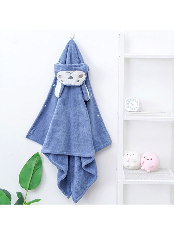 Water Absorbent Hooded Bath Towel Dark Blue 40x7x30cm