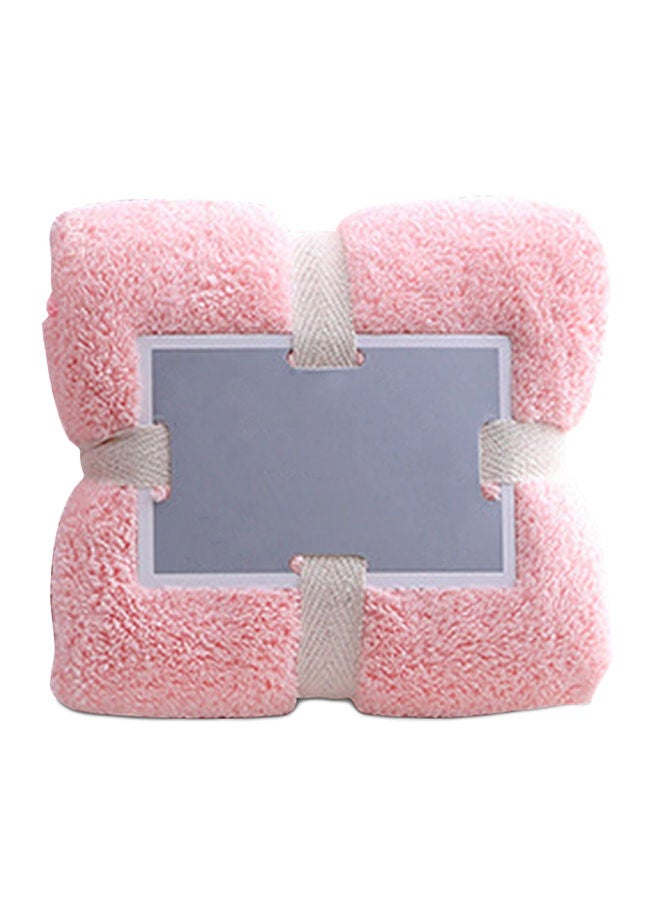 Soft Fluffy Bath Towel Pink 13.8 x 29.5cm