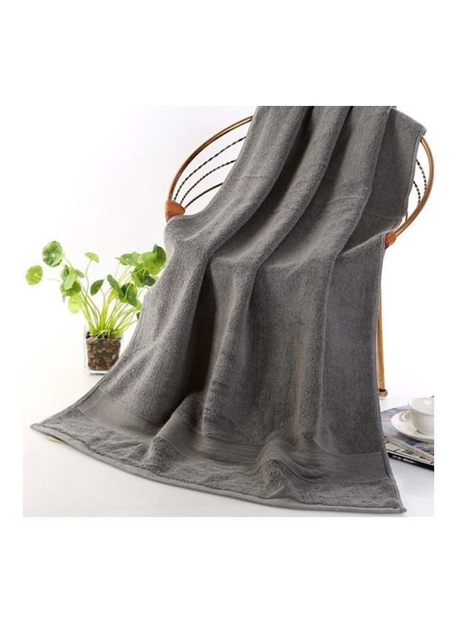 Large Pure Cotton Bath Towel Grey 70X140cm