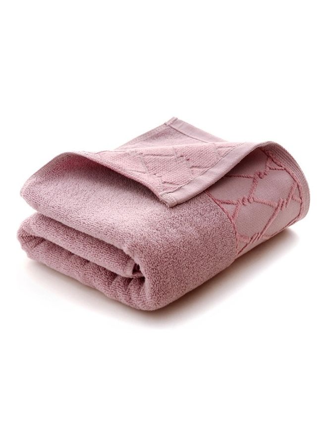 Large Pure Cotton Bath Towel Pink 45X30X5cm