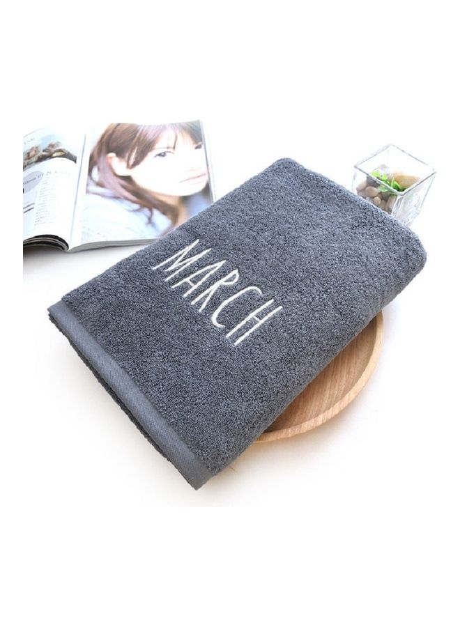 Large Pure Cotton Bath Towel Grey 30X20X10cm