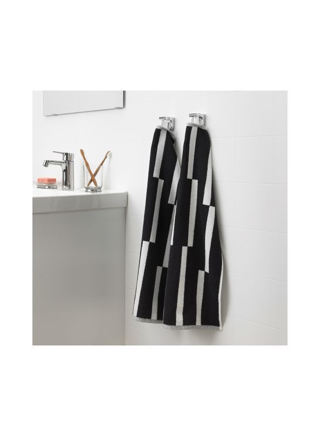 Cotton Hand Towel Black/White 40x70centimeter