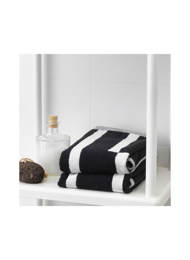 Cotton Hand Towel Black/White 40x70centimeter