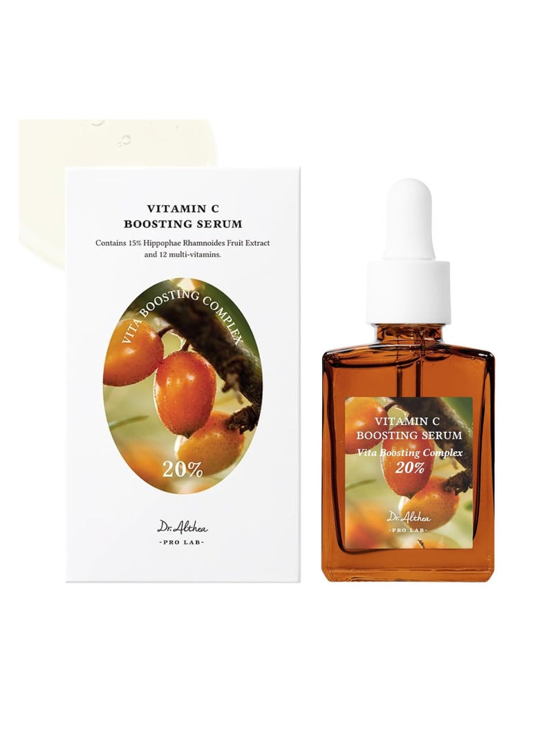 Dr.Althea Vitamin C boosting serum & Gentle Vitamin c serum, sensitive skin free, even out skintone, good for pigmentation, vegan, Korean skincare (Vitamin C boosting), 30ml.