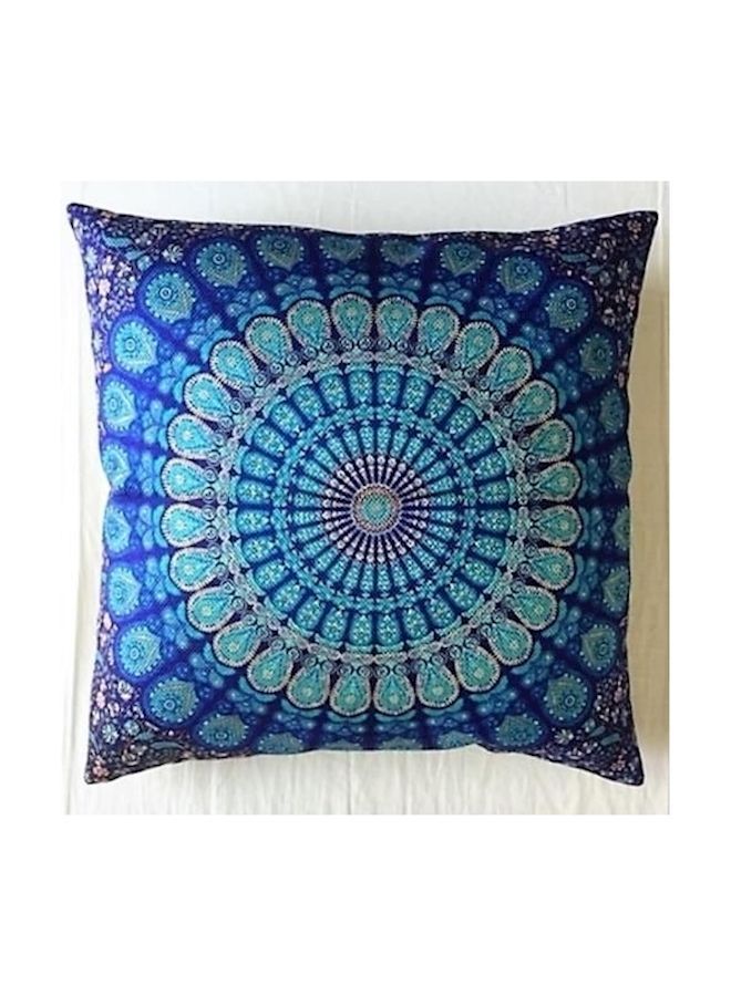 Cotton Cushion Cover Blue/Green 40x40centimeter