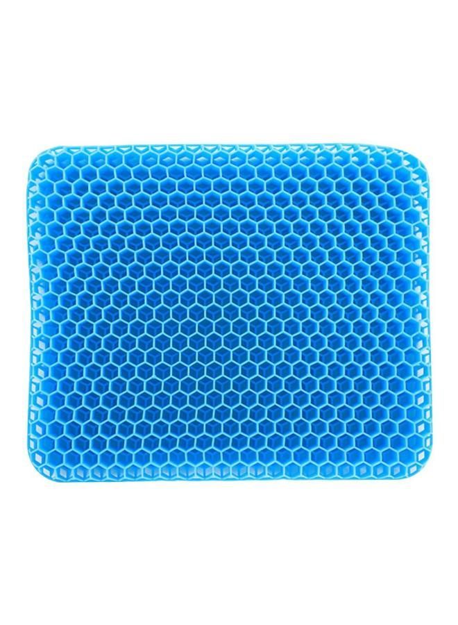 Non-Slip Breathable Seat Cushion With Cover Rubber Blue 42x4x37centimeter