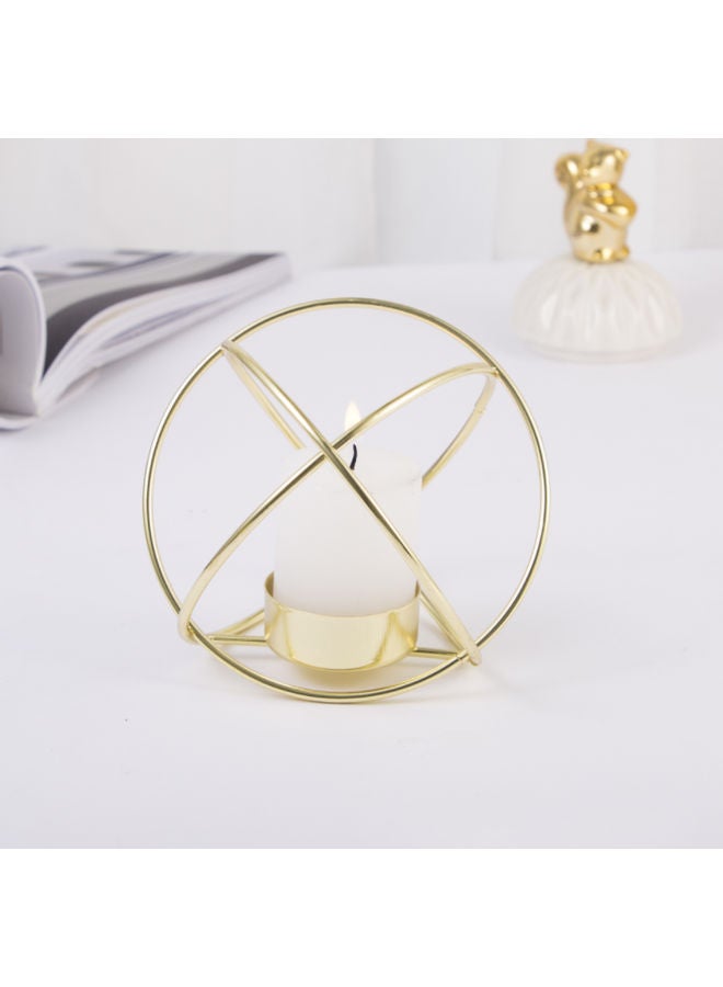 Nordic Iron Geometric Incense Candle Holder gold 12cm