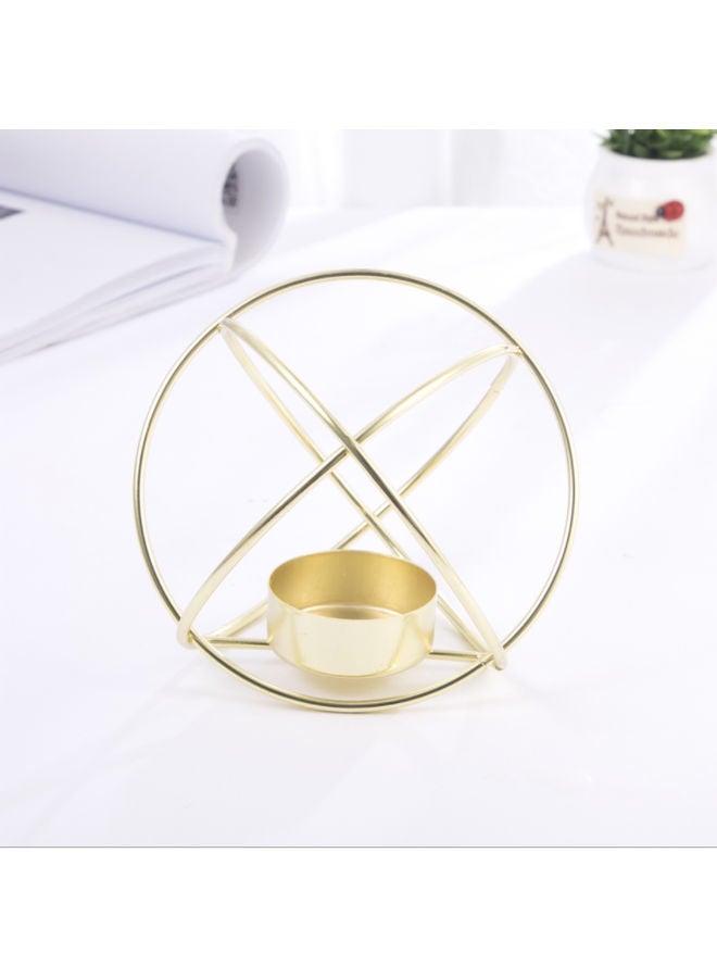 Nordic Iron Geometric Incense Candle Holder gold 12cm