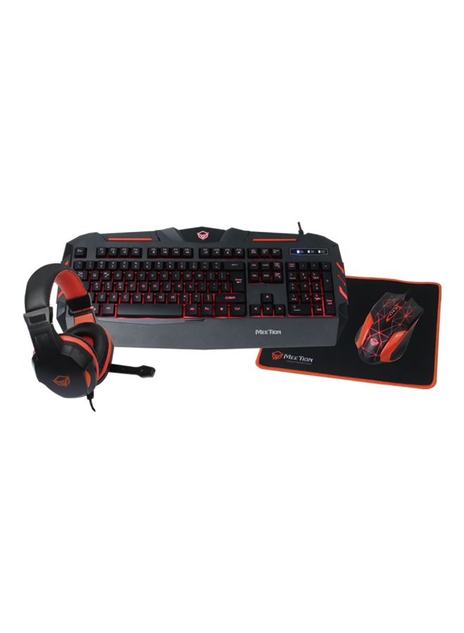 USB Keyboard With Over-Ear Gaming Headset/Mouse Pad/Mouse