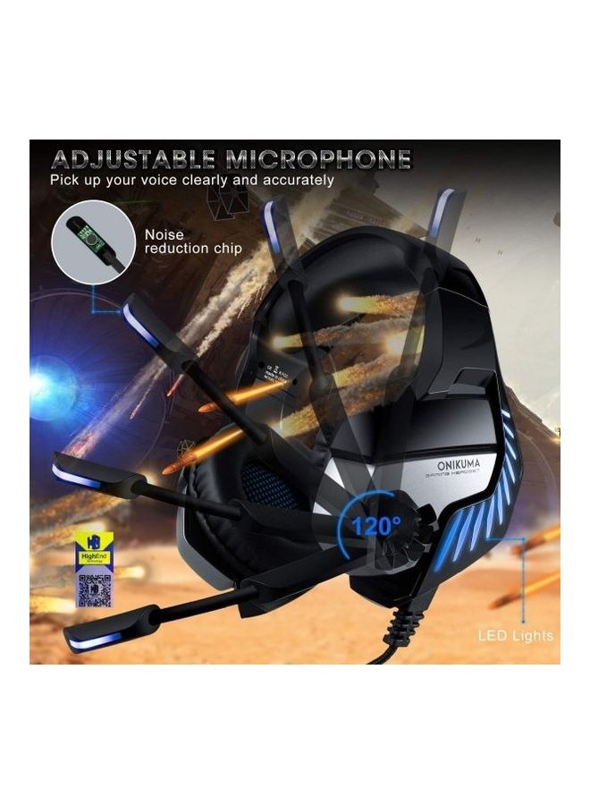 Gaming Headset For PS4 /PS5 /XOne /XSeries /Nswitch /PC Headphones With Microphone Led Light Mic K5 Pro -wired
