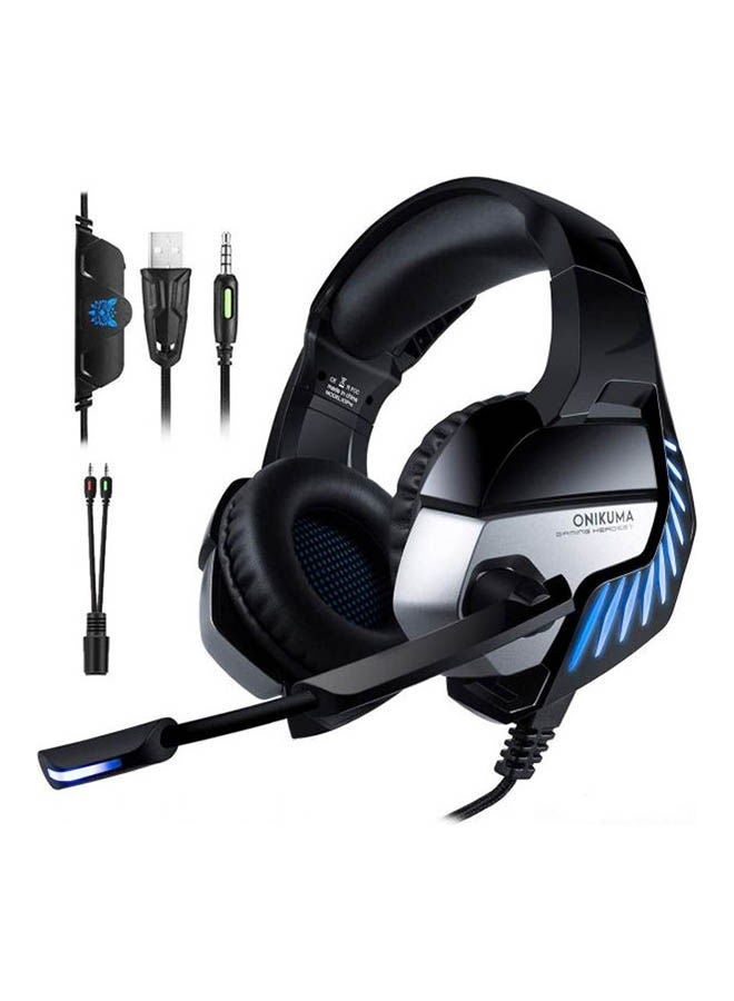 Gaming Headset For PS4 /PS5 /XOne /XSeries /Nswitch /PC Headphones With Microphone Led Light Mic K5 Pro -wired