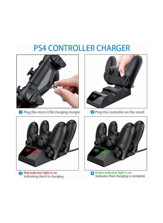 Dual Wired Charging Dock Station For PlayStation 4 Controllers