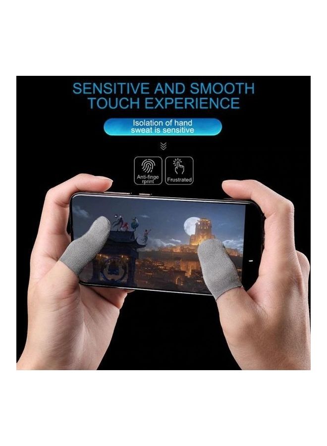 Stretchable Mobile Phone Finger Pubg Gaming Gloves Touch Screen Thumb Sleeve For Fortnite Gatillos Breathable Controller ( 1 Set )