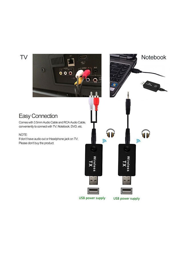 Bluetooth Wireless Stereo Music Transmitter V270 Black