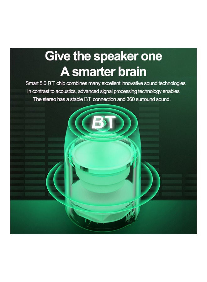 Portable Wireless Bluetooth 5.0 Speaker V8019GR_P Green