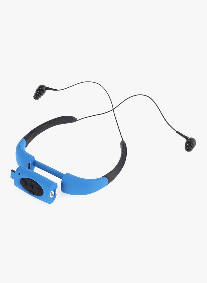 Waterproof In-Ear Neck Band MP3 Player Blue/Black