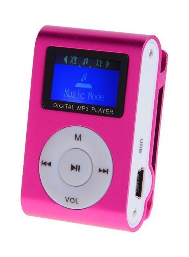 LCD Screen Portable MP3 Music Player SV004263 Pink/White