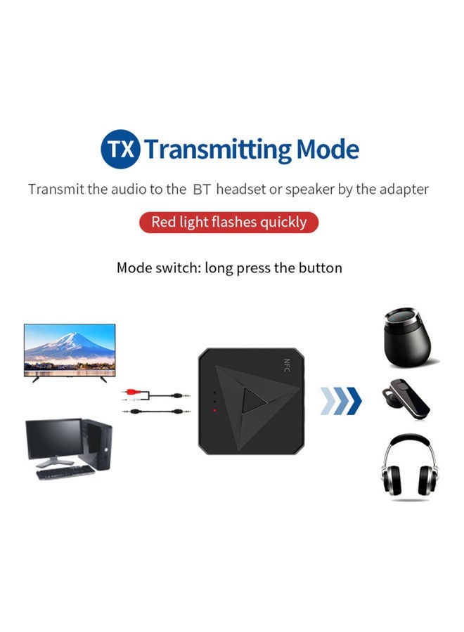 M21 2 in 1 Bluetooth 5.0 Transmitter Receiver Wireless Audio Adapter V8991_P Black