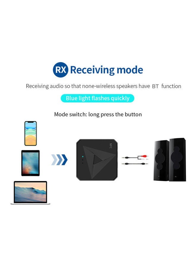 M21 2 in 1 Bluetooth 5.0 Transmitter Receiver Wireless Audio Adapter V8991_P Black