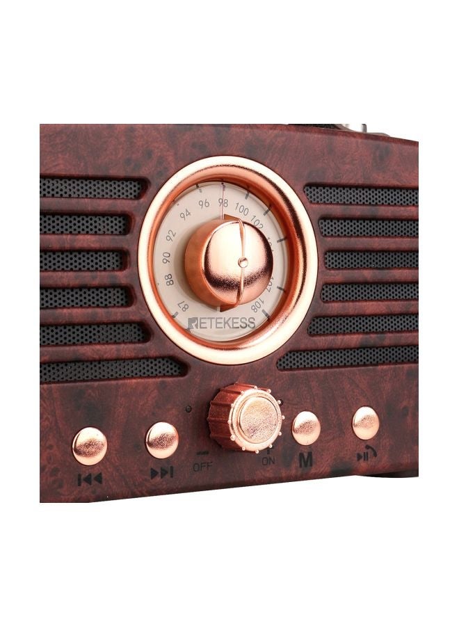 Retro FM Radio Receiver TR607 Brown